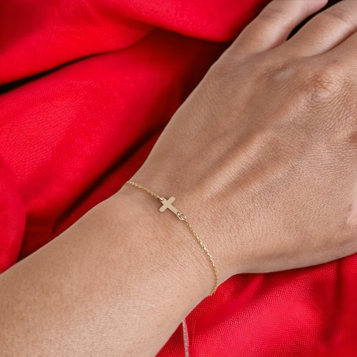 Bratara cruciulita aur 14k [2]