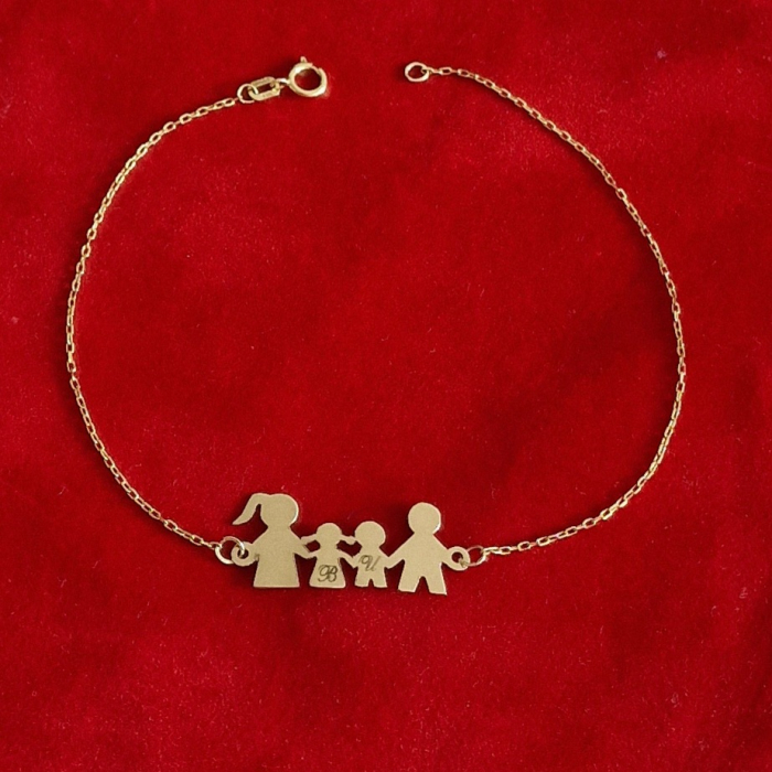 Bratara dama  familie 4 membri aur 14k [4]