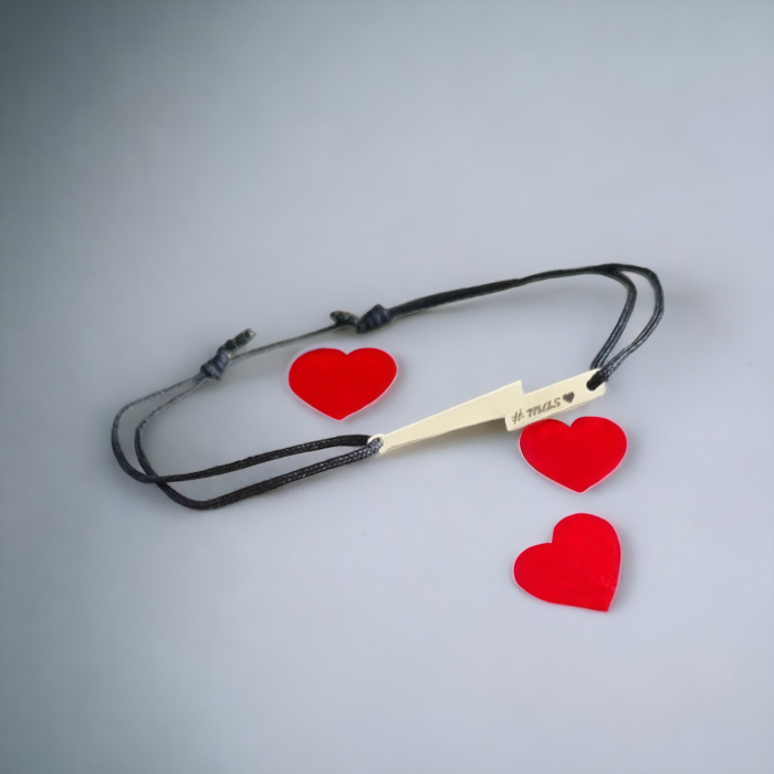 Bratara gravata cu snur dama ,fulger aur 14k [7]