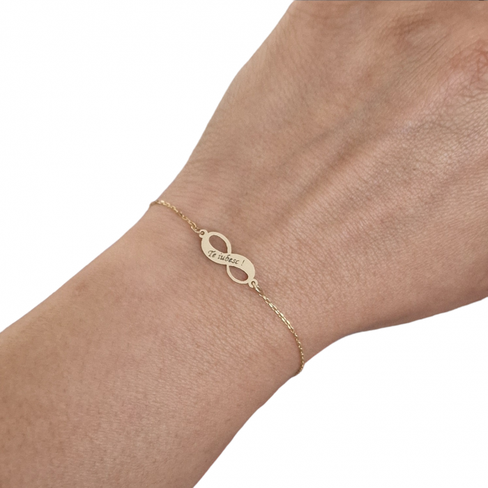 Bratara  lant aur si infinit 18mm ,personalizata [3]