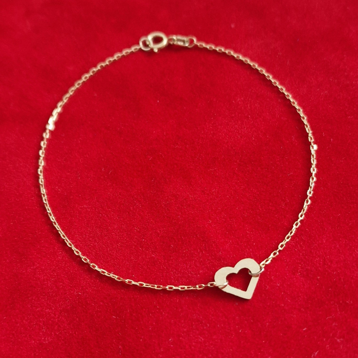 Bratara inimă decupata aur 14k [2]