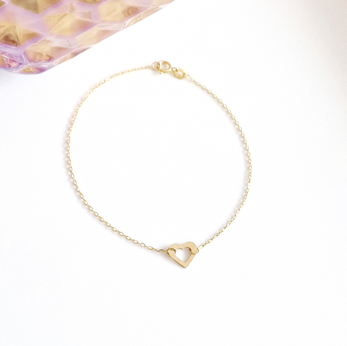 Bratara inimă decupata aur 14k [4]