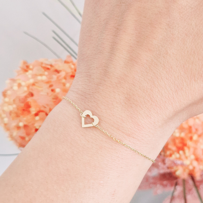 Bratara inimă decupata aur 14k [3]