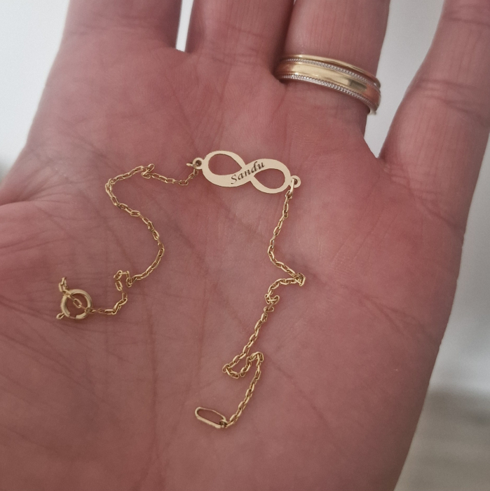 Bratara  lant aur si infinit 18mm ,personalizata [10]