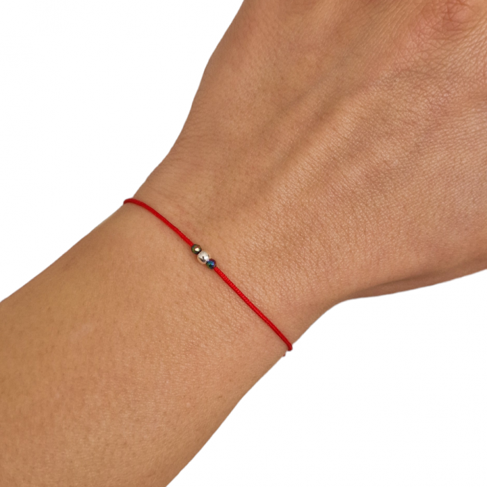 Martisor bila argint si hematit [2]