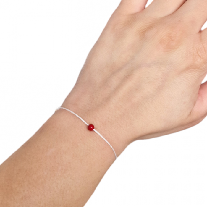 Brățară Mărțișor bilă semiprețioasa rosie [2]