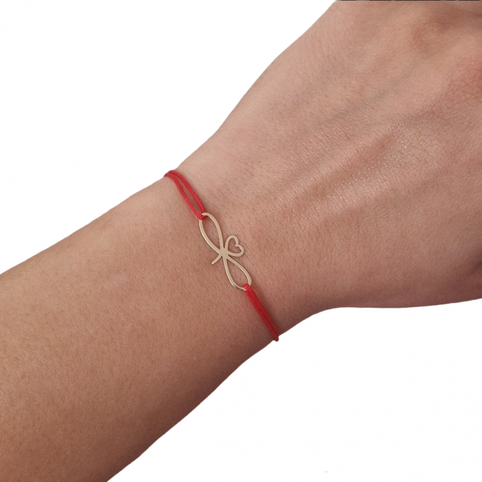 Martisor inima si infinit,aur 14 k [2]