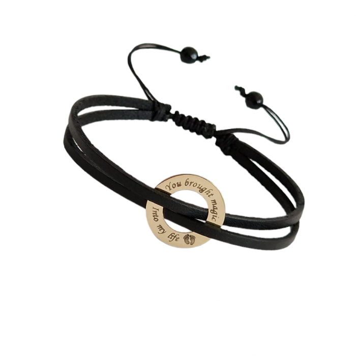 Bratara personalizata disc aur  14k [2]