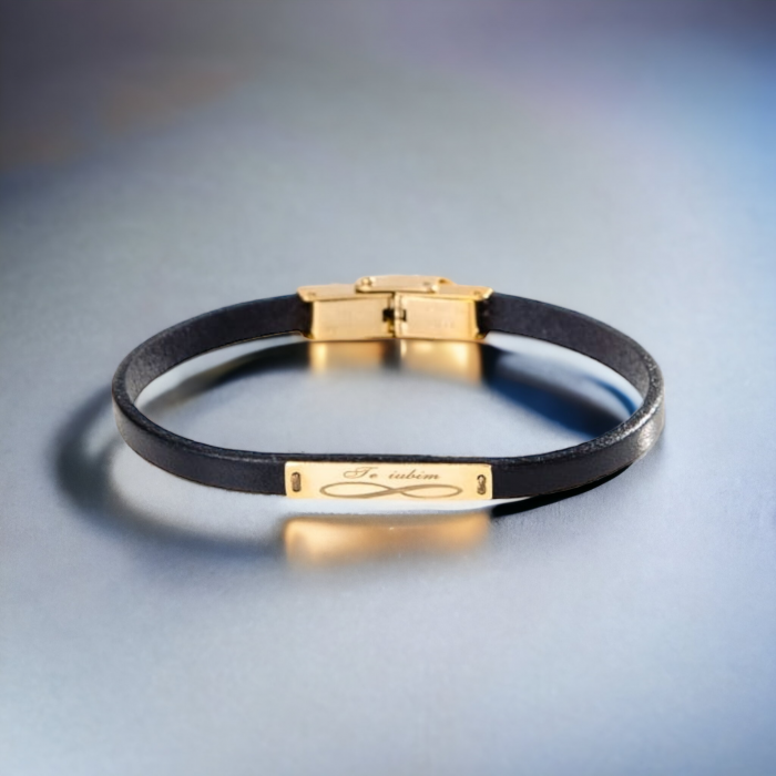 Bratara barbati aur 14k tablita personalizata [8]