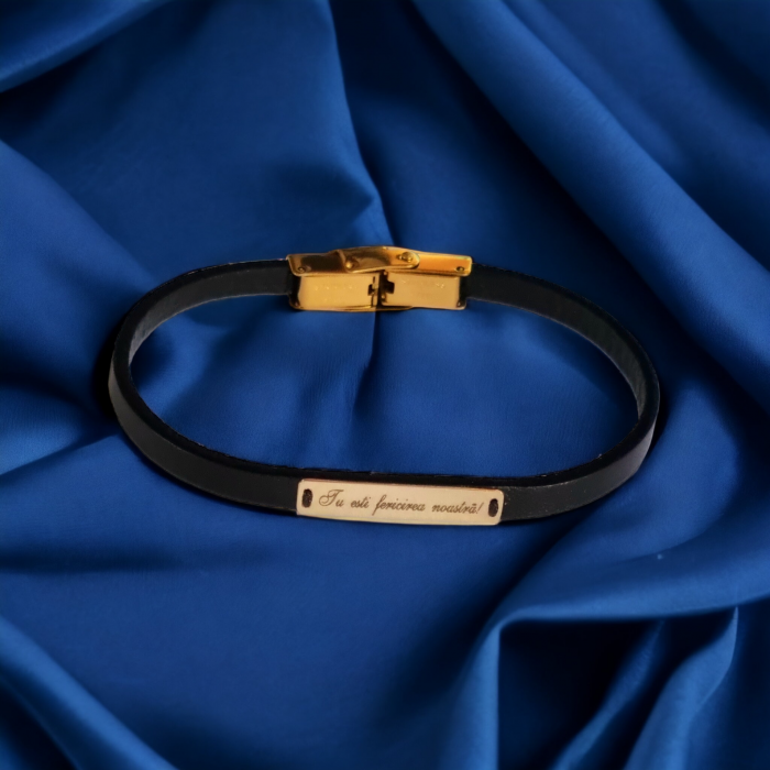 Bratara barbati aur 14k tablita personalizata [9]