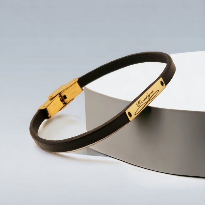 Bratara barbati aur 14k tablita personalizata [3]