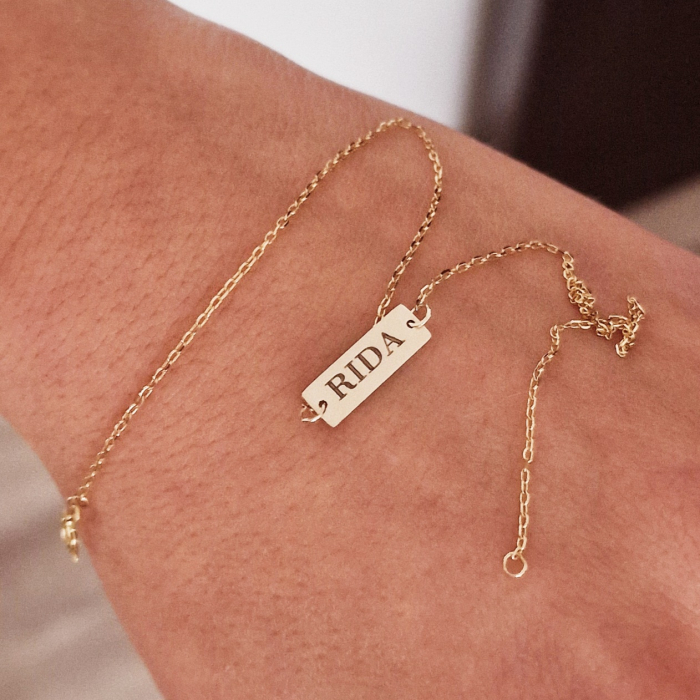Bratara personalizata tablita  aur 14k [4]