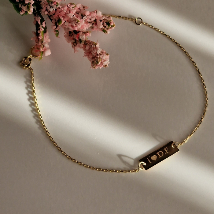 Bratara personalizata tablita  aur 14k [3]