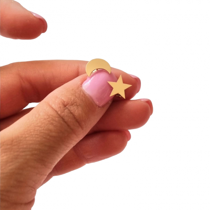 Cercei luna stea aur 14k [5]