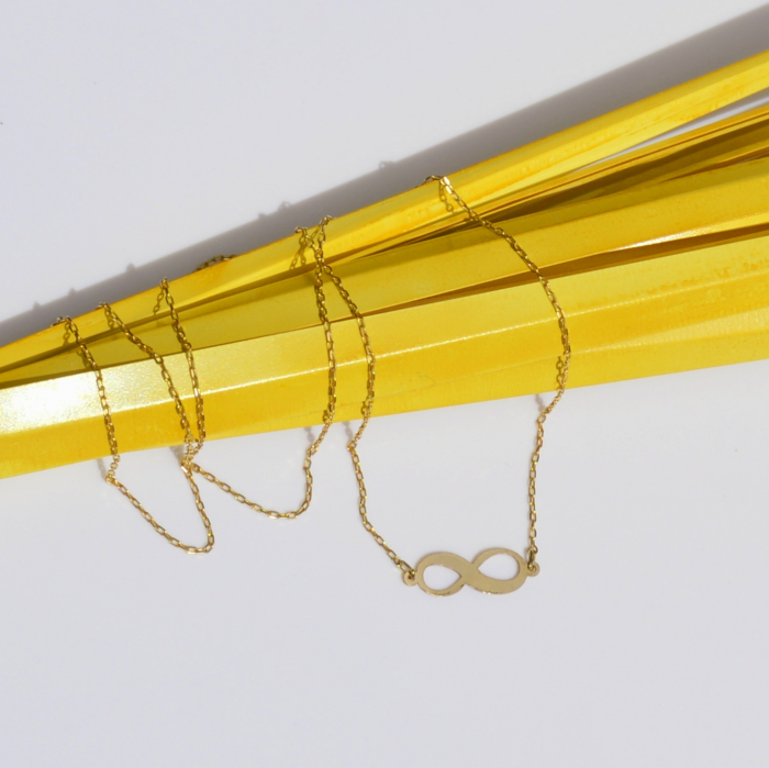 Lantisor aur dama , infinit 18mm personalizat [2]