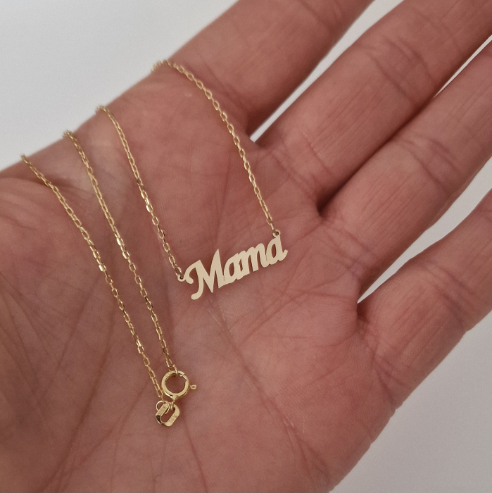 Lantisor cu pandantiv mama,aur 14k [3]