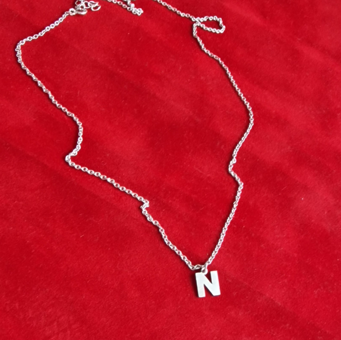 Lantisor argint, personalizat cu  initiala [2]