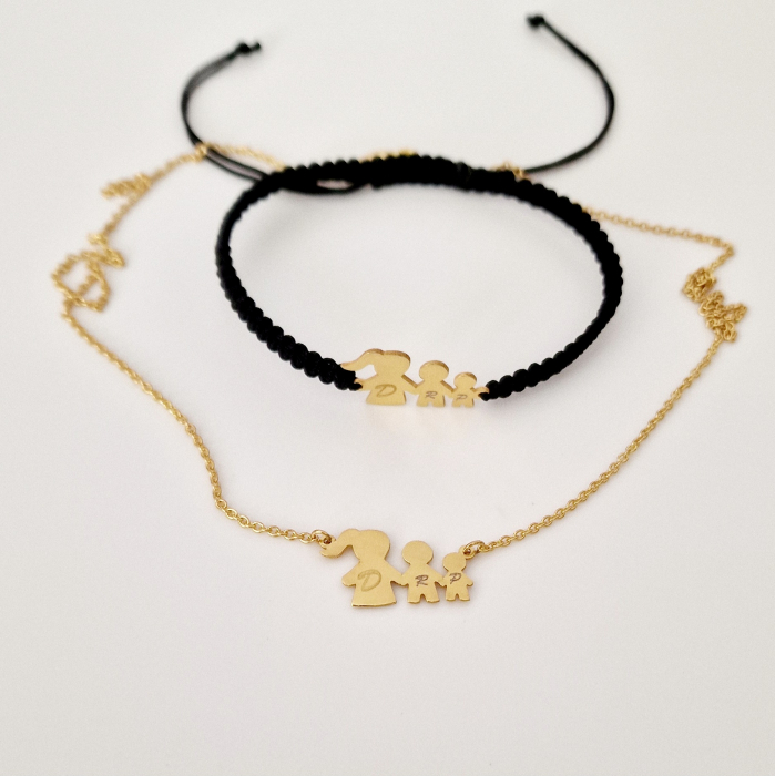 Set argint ,lantisor si bratara ,personalizate [7]