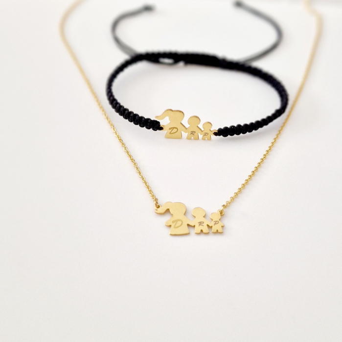 Set argint ,lantisor si bratara ,personalizate [3]