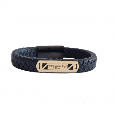 Brățări aur 14k - Bratara barbateasca  cu tablita  aur 14k personalizata