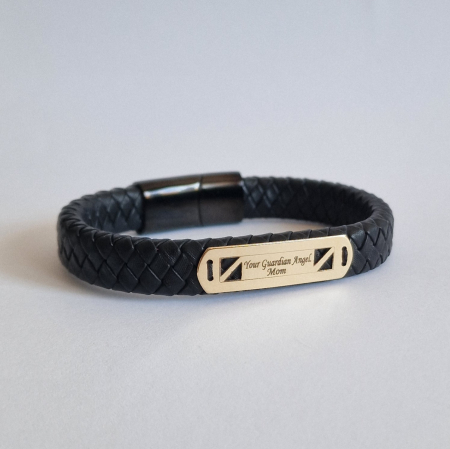 Bratara barbateasca  cu tablita  aur 14k personalizata [7]