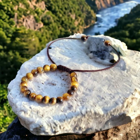 Brățări aur 14k - Bratara barbati ,bile semipretioase