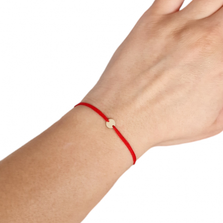 OFERA UN CADOU - Bratara  snur si banut 5 mm, aur 14 k