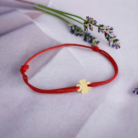 Brățări aur 14k - Bratara copii sau dama ,trifoi 7mm aur