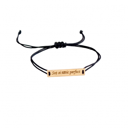 Brățări aur 14k - Bratara barbati tablita aur personalizata