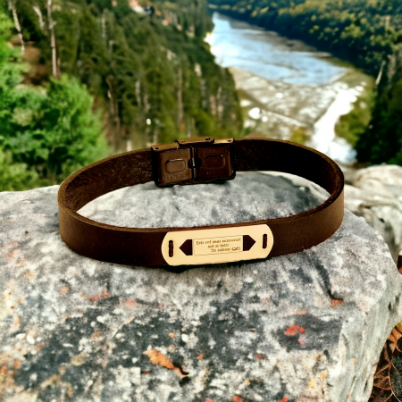 Brățări aur 14k - Bratara  aur barbati tablita  personalizata