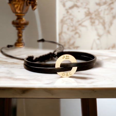 Brățări aur 14k - Bratara personalizata disc aur  14k