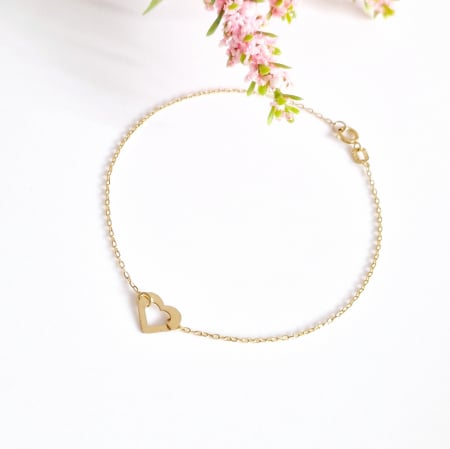 Bratara inimă decupata aur 14k