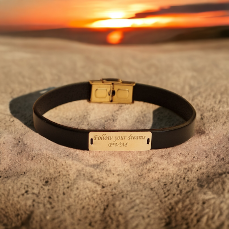 Bratara barbati  personalizata  tablita aur 14k [5]
