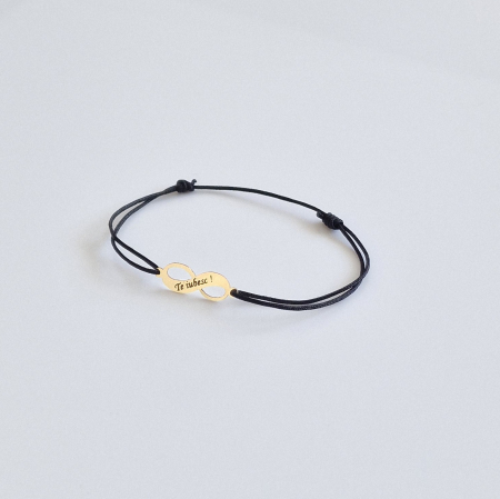 Brățări aur 14k - Bratara  snur si infinit 18mm ,personalizata