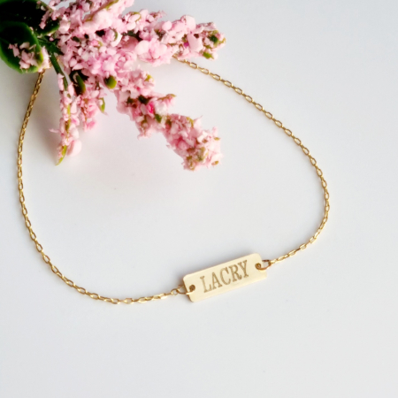 OFERA UN CADOU - Bratara personalizata tablita  aur 14k