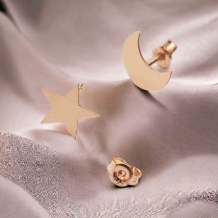 Cercei luna stea aur 14k [3]