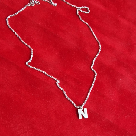 Lantisor argint, personalizat cu  initiala [1]
