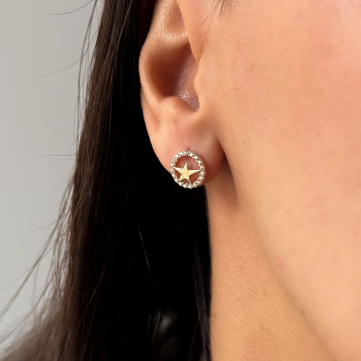 cercei magic star aur 14k gold pic