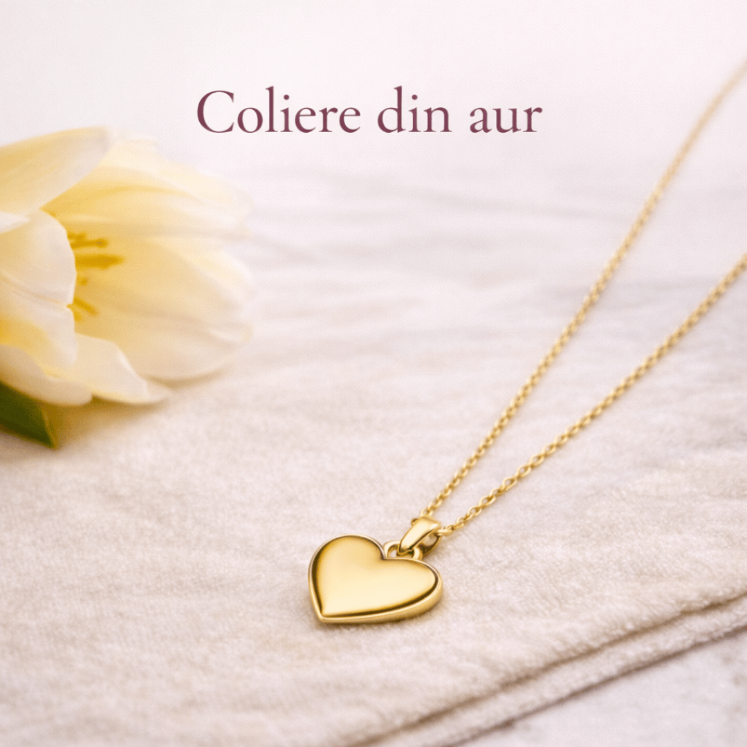 coliere din aur cadou de paste femei
