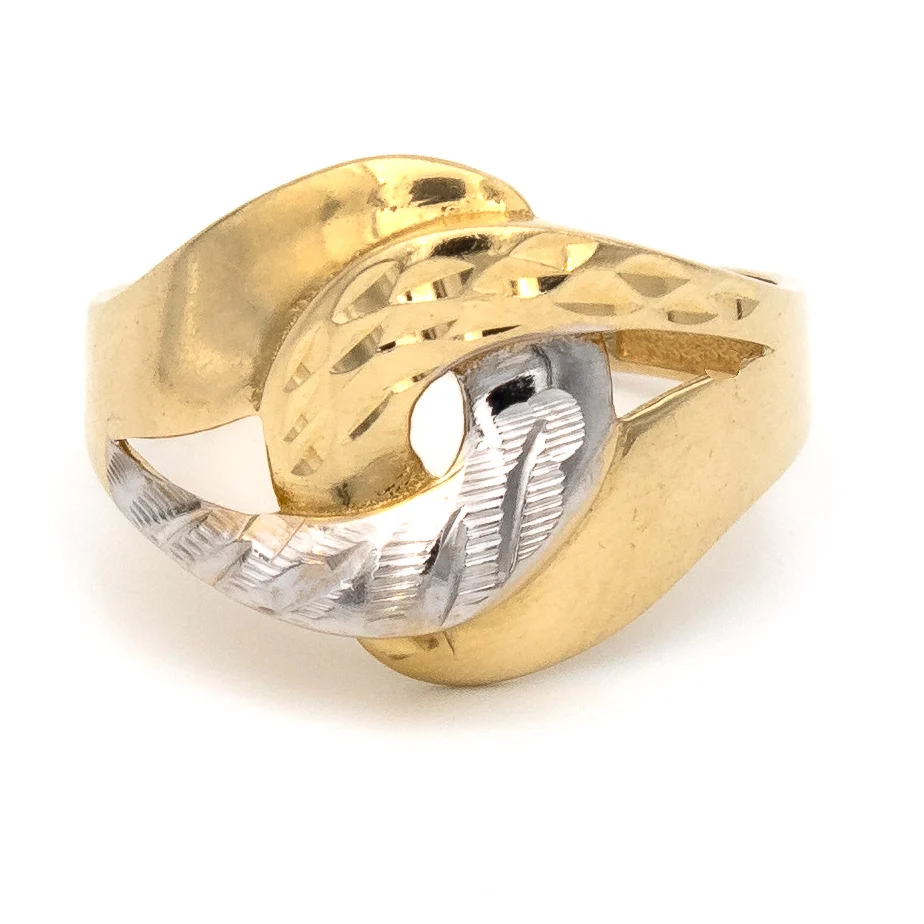 inel rasucit aur 14k gold pic