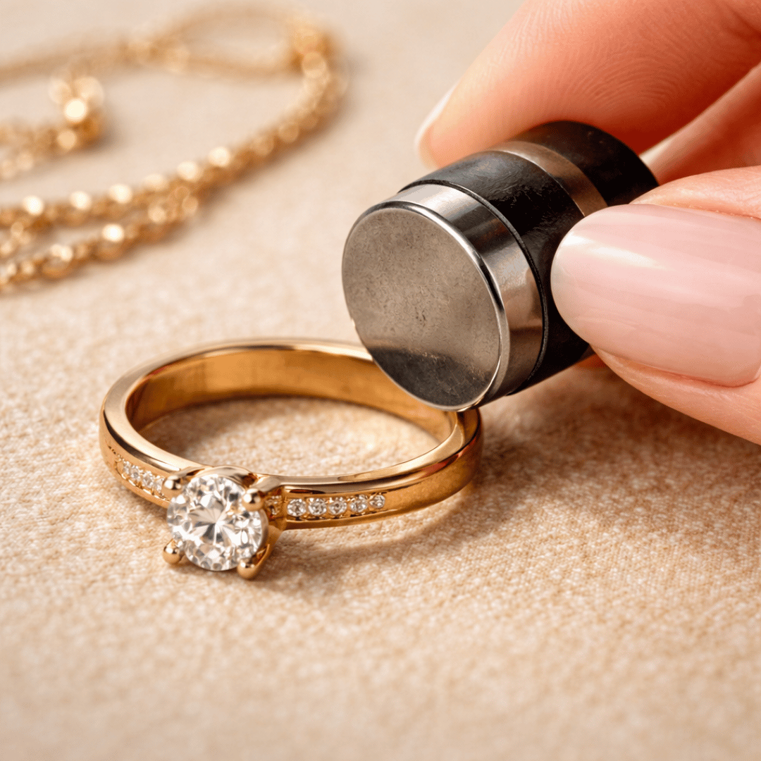 test magnet verificare aur acasa bijuterie 