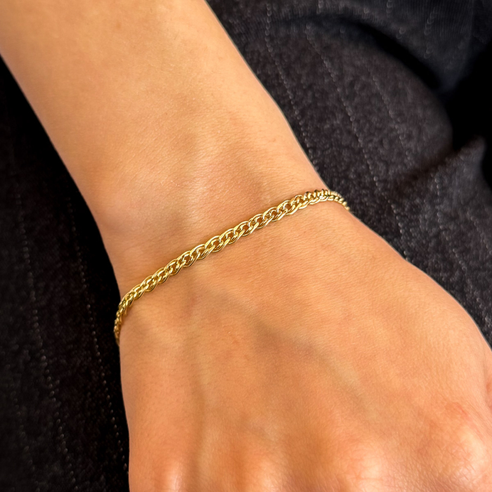 Brățară aur galben 14K model împletit [2]