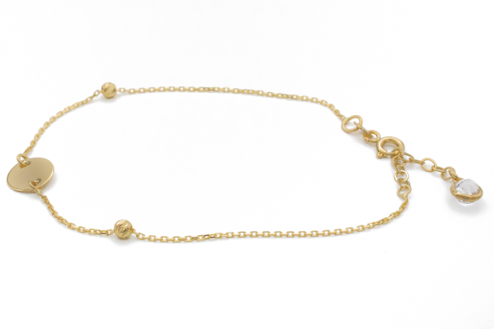 Bratara cu Banut si Bile Aur 14k [2]