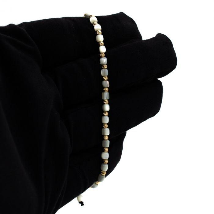 Brățară White Glow din aur 14K cu pietre albe - GOLD PIC [3]