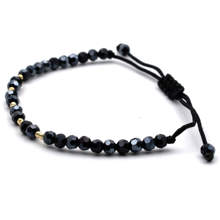 bratara cu 10 bile aur 14k si snur negru [6]