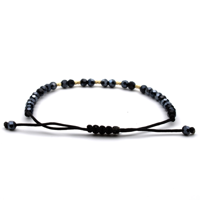 bratara cu 10 bile aur 14k si snur negru [8]