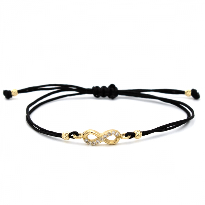 Brățară Limitless aur 14K cu simbol infinit și zirconii [1]