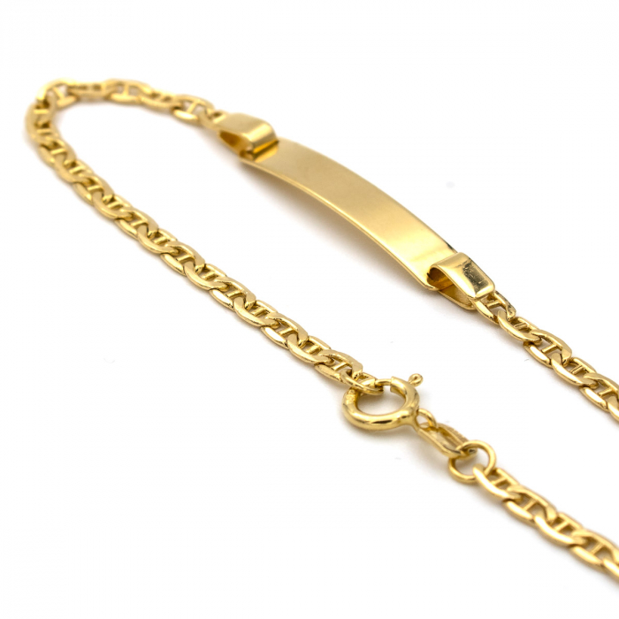 Brățară pentru Copii Magic din aur 14K cu plăcuță gravabilă [6]