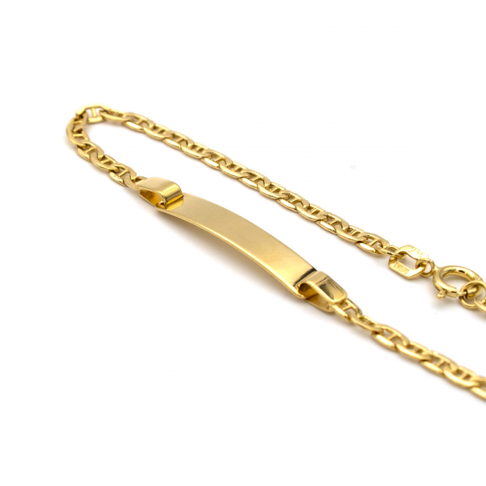 Brățară pentru Copii Magic din aur 14K cu plăcuță gravabilă [7]