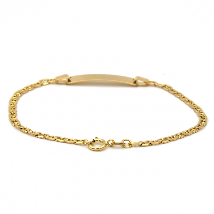 Brățară pentru Copii Magic din aur 14K cu plăcuță gravabilă [4]